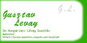 gusztav levay business card
