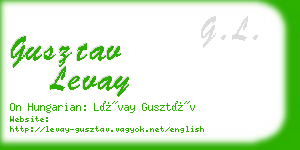 gusztav levay business card